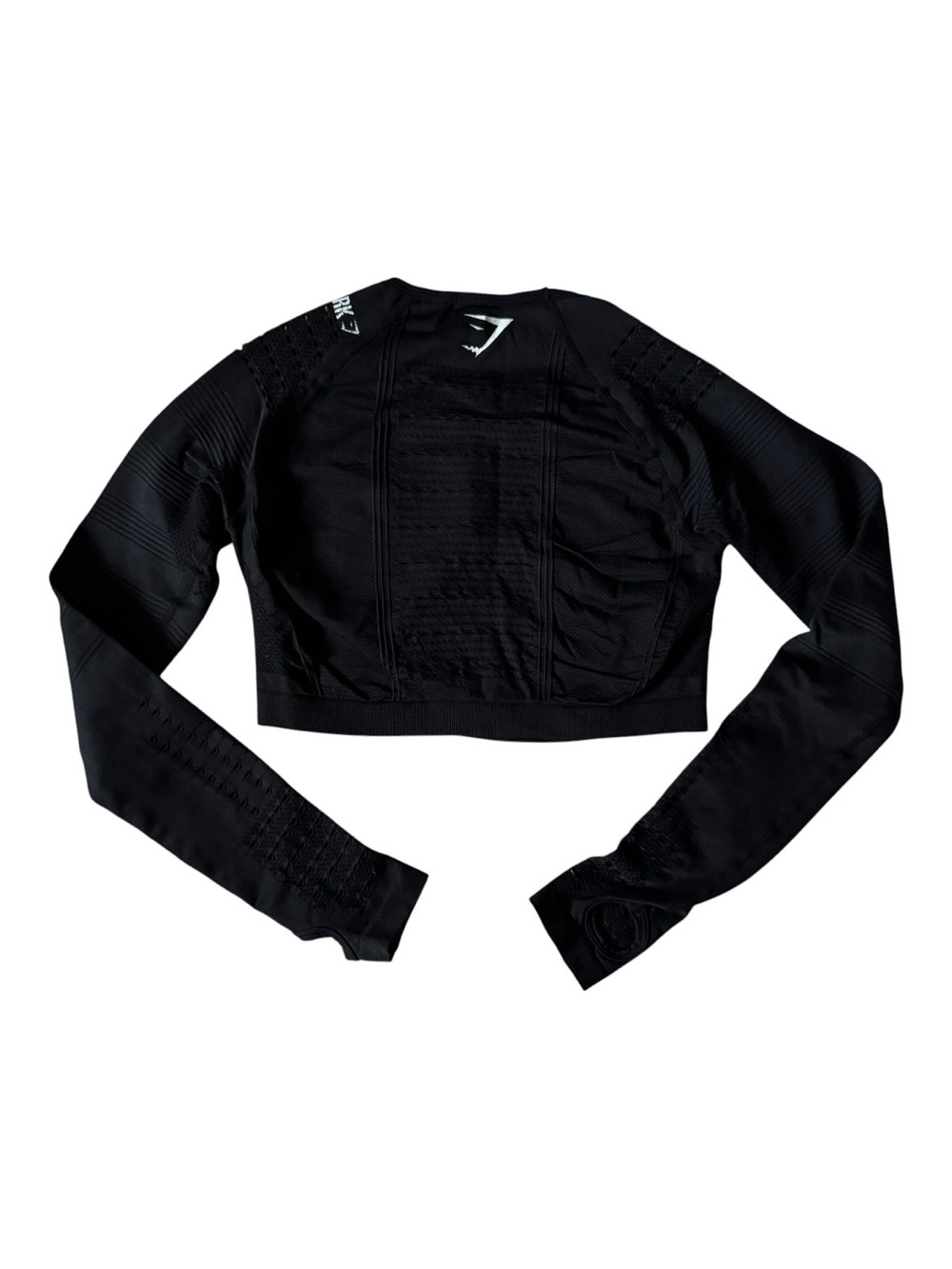 Gymshark Apex Seamless Long Sleeve Crop Top Black Small